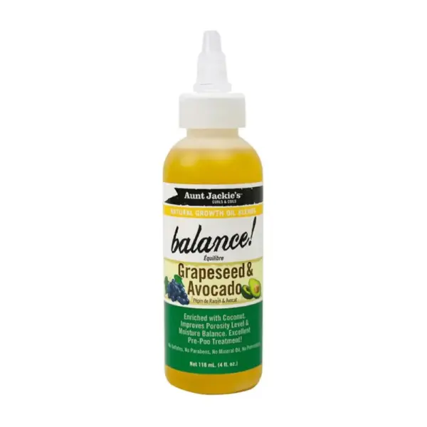 Aunt Jackie´s Natural Oils Balance Grapeseed and Avocado 118ml - Imagen 1